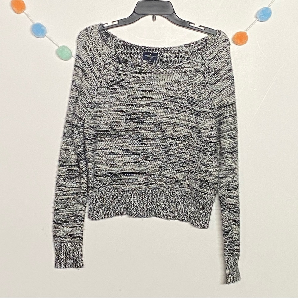 American Eagle Boat Neck Marled Sweater